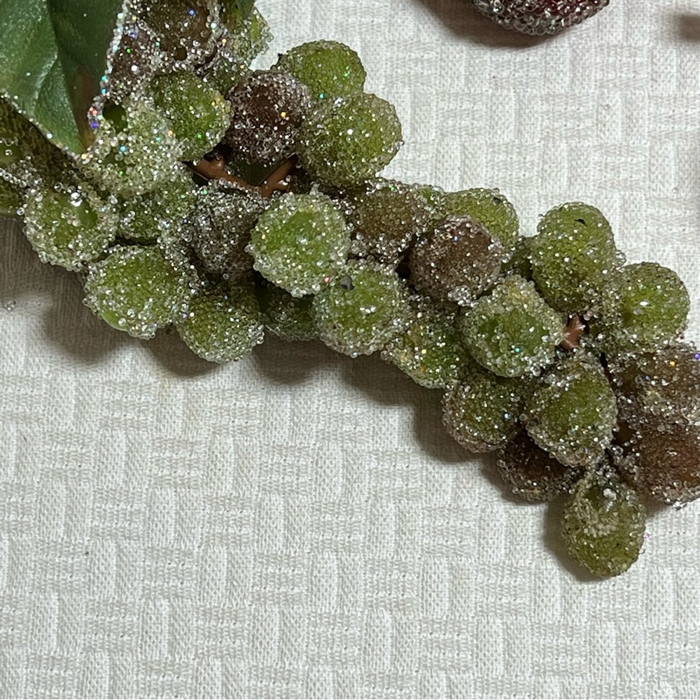 Vintage sugared faux fake fruit Pears Strawberries Grapes - Picture 7 of 13